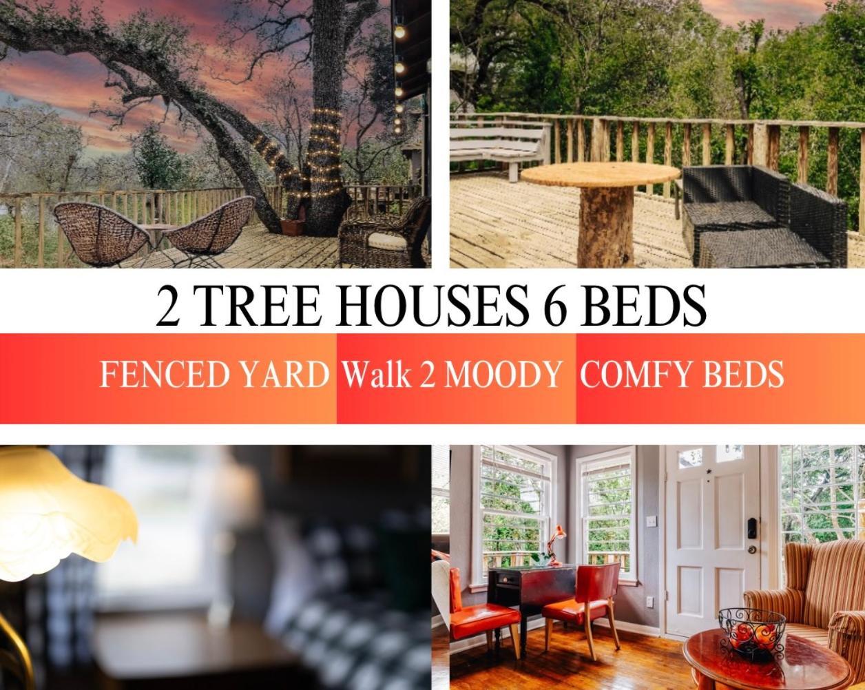 Group Retreat At Charming Twin Treehouses Near Ut Campus 奧斯汀 外观 照片